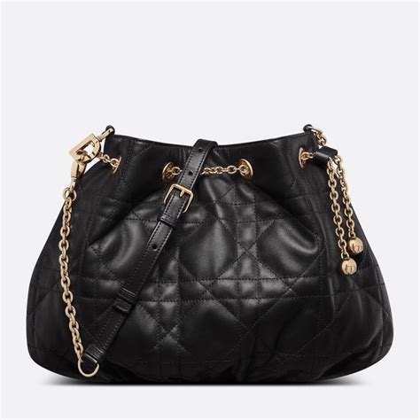 Medium Dior Nolita Bag Black Macrocannage Lambskin 